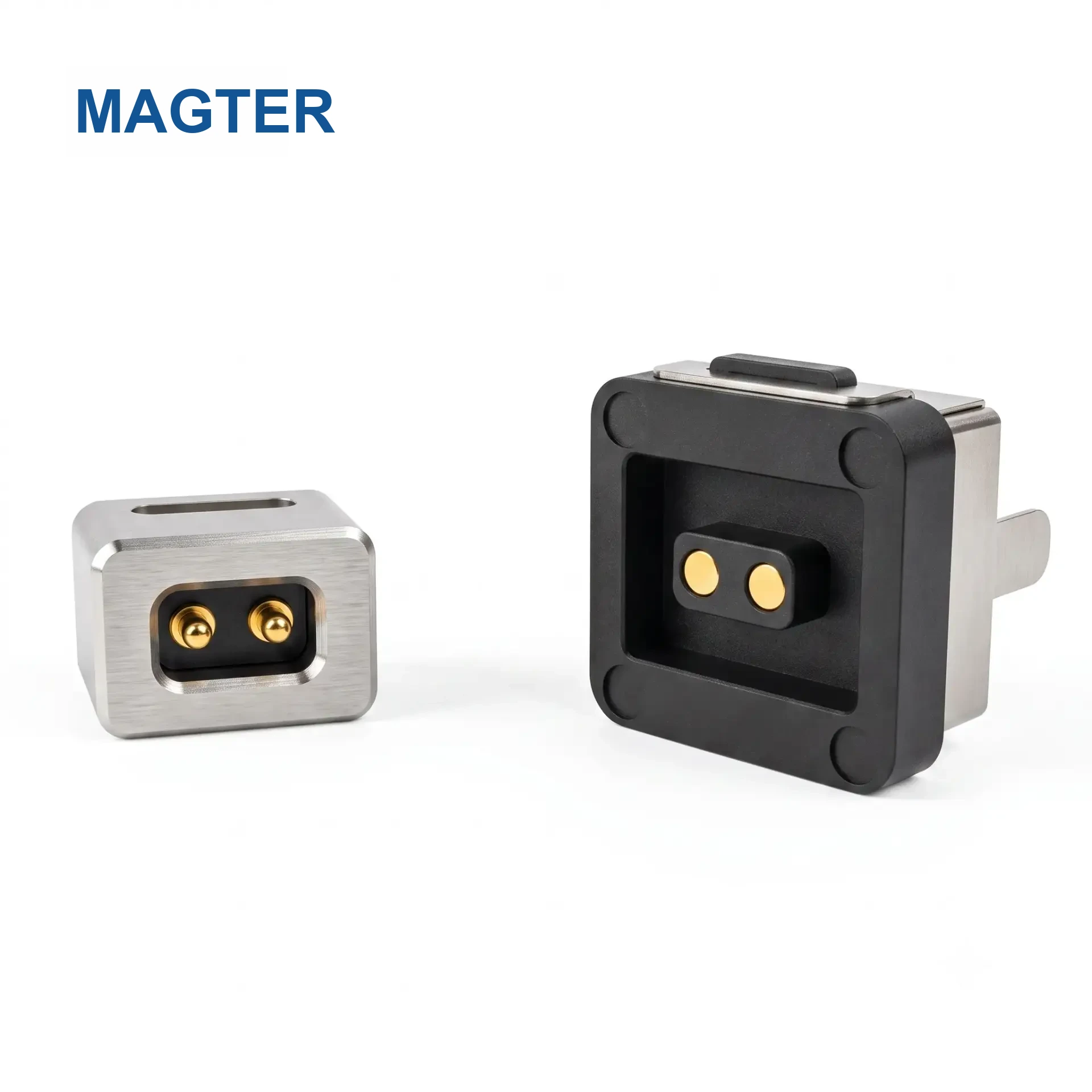 Two-pin magnetic connector drawing reference family