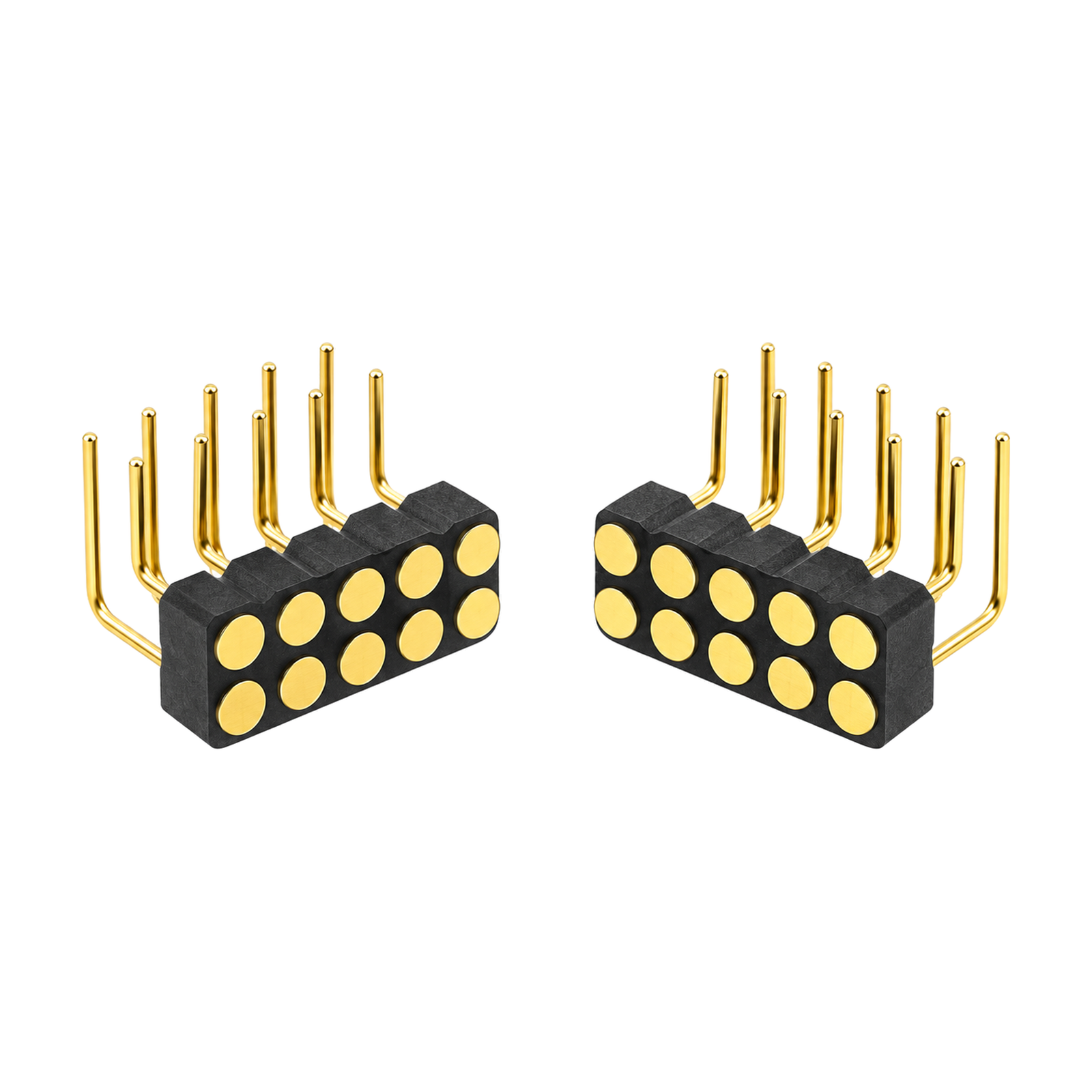 深圳永探电子10PIN2.54mm直角式Pogo Pin连接器（YT-PPC-041）产品主图