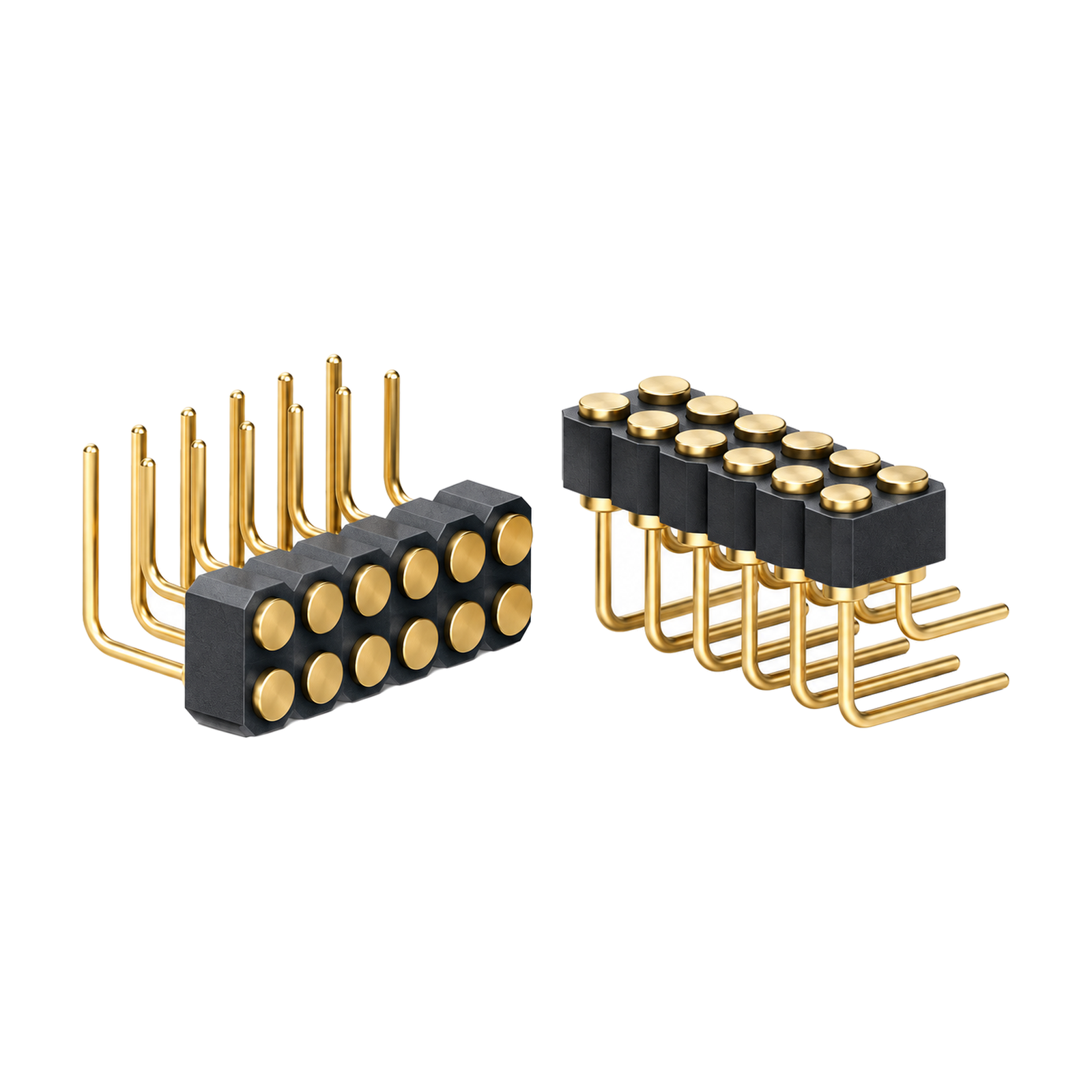 深圳永探电子12PIN2.54mm直角式Pogo Pin连接器（YT-PPC-042）产品主图