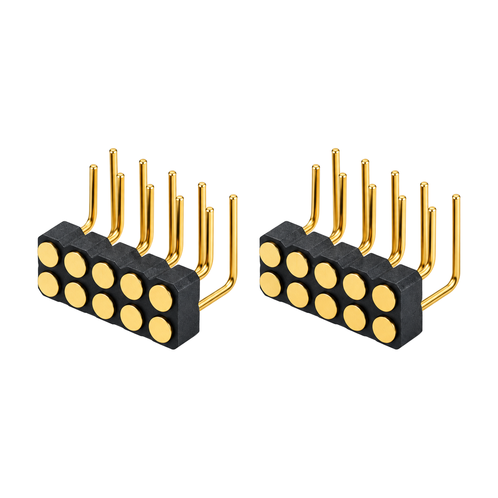 深圳永探电子10PIN2.54mm直角式Pogo Pin连接器（YT-PPC-100）产品主图