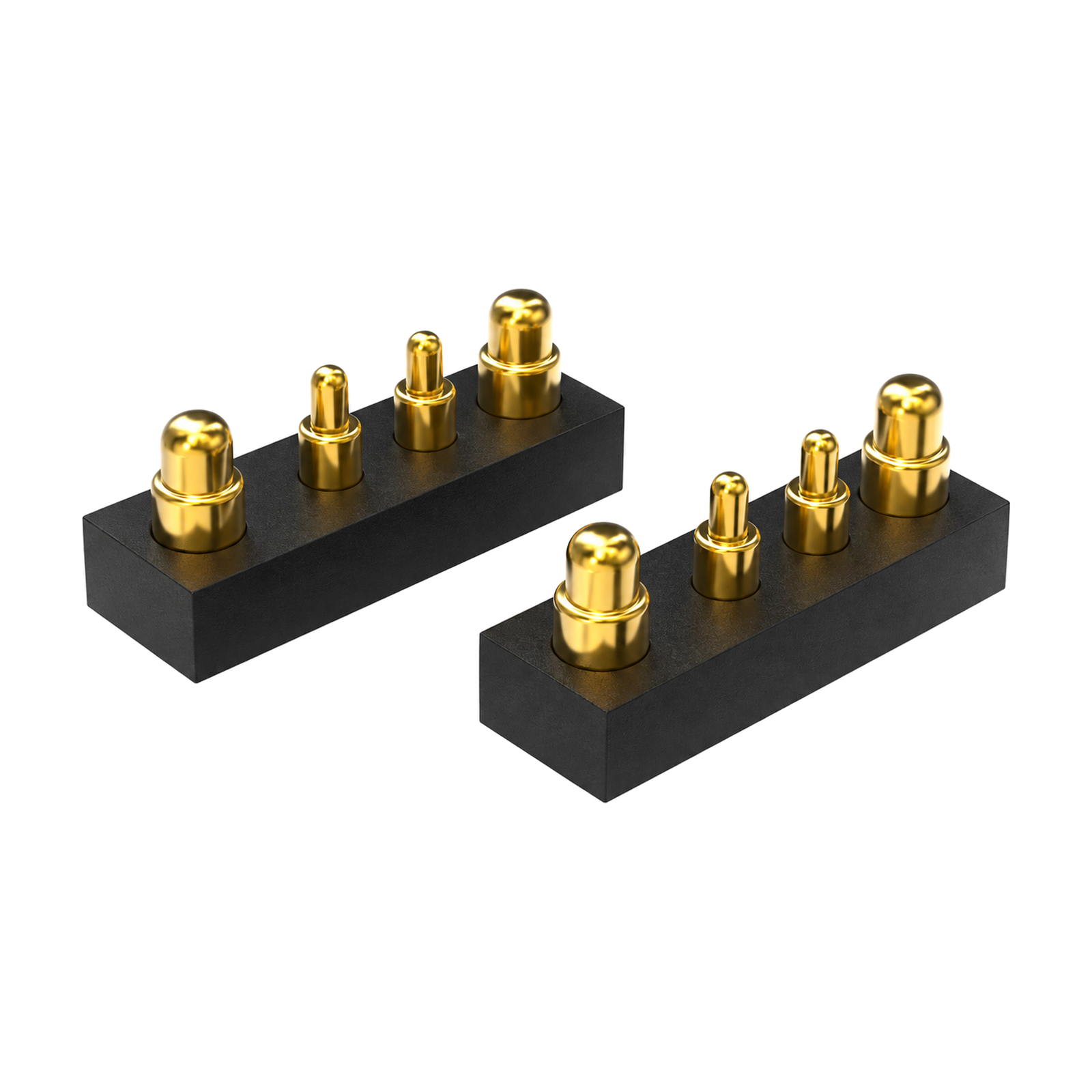Custom 4-Pin DIP Through-Hole Pogo Pin Connector, 1.2 A / 12 V – YT-PPC-109